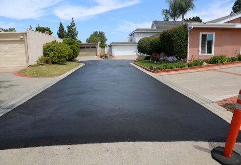 sealcoated asphalt driveway