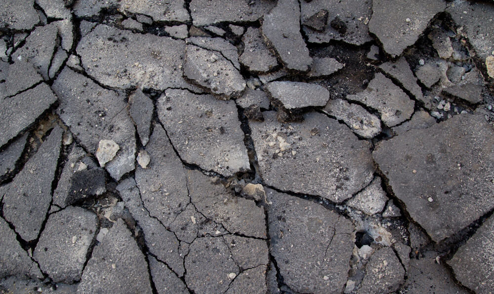 damaged asphalt
