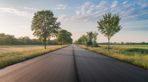 Asphalt driveway installation