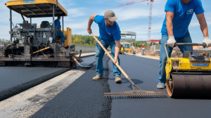 Asphalt paving process